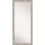29" x 65" Crackled Framed Full Length Floor/Leaner Mirror Metallic - Amanti Art: Polystyrene Frame, Wall Mountable