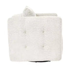 Beige / blauwe / bruine stoffen draaistoel, 360° draaibaar, zitplaats voor 1 persoon