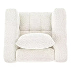 Beige / blauwe / bruine stoffen draaistoel, 360° draaibaar, zitplaats voor 1 persoon