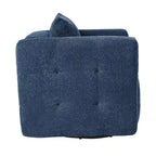 Beige / blauwe / bruine stoffen draaistoel, 360° draaibaar, zitplaats voor 1 persoon
