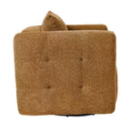 Beige / blauwe / bruine stoffen draaistoel, 360° draaibaar, zitplaats voor 1 persoon
