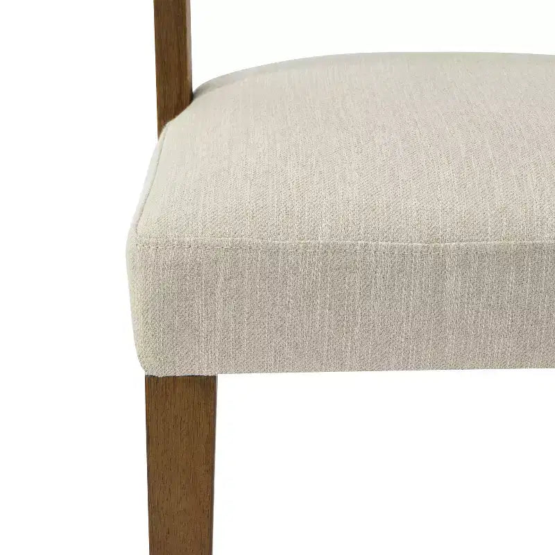 Sedie da pranzo moderne imbottite Noce Naturale, senza braccioli, set da 4