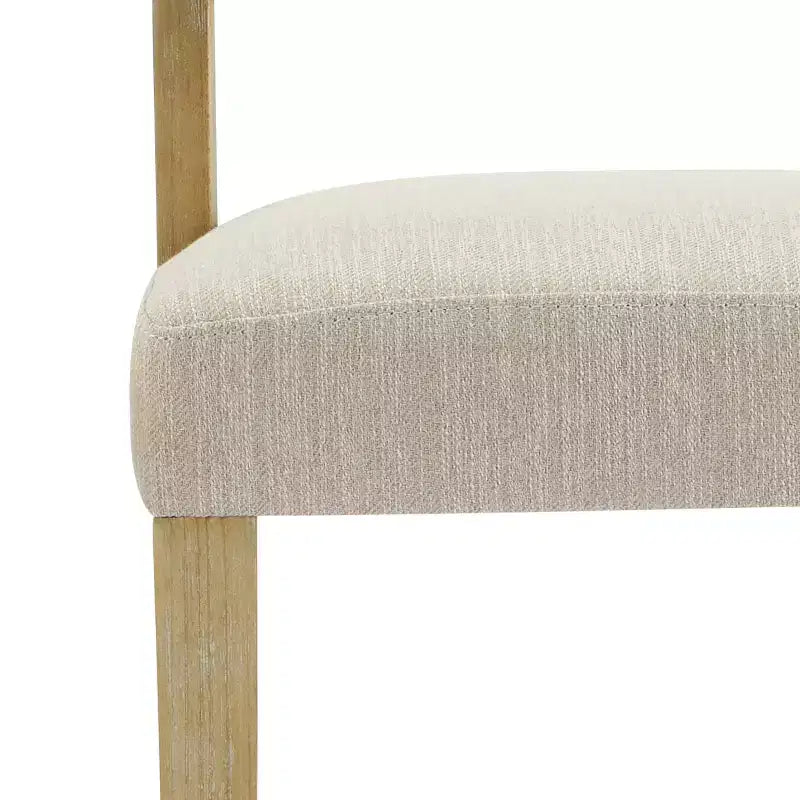 Sedie da pranzo moderne imbottite Noce Naturale, senza braccioli, set da 4