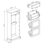 Scarpiera moderna bianco antico con 3 cassetti ribaltabili e 1 cassetto superiore