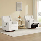 Poltrona reclinabile girevole e basculante manuale Spruce & Spring con cuscino lombare