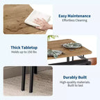 Dining Table Set for 4, 5 Piece Wooden Dining Room Table Set, 4 PU Upholstered Chair,Metal Frame Dinette Set for Dining Room, Party, Apartment
