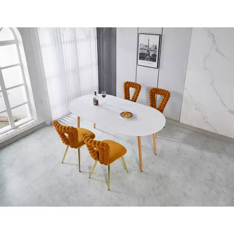 Nero / Rovere / Grigio / Bianco – Tavolo da pranzo ovale allungabile, gambe in metallo, posti a sedere fino a 6
