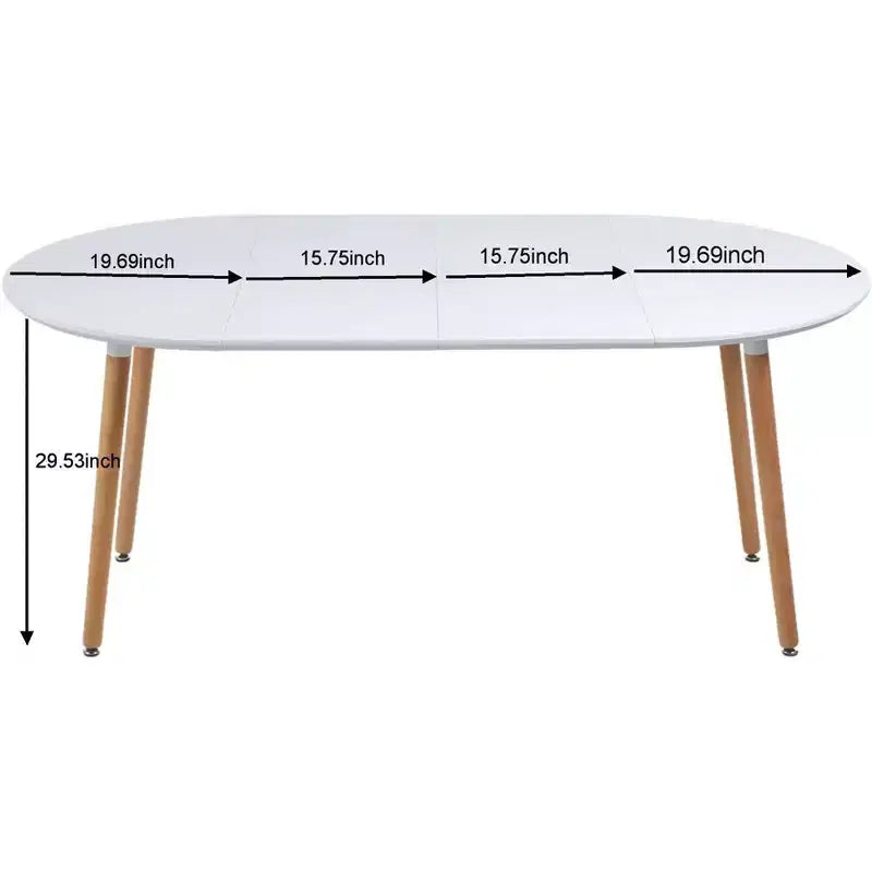 Nero / Rovere / Grigio / Bianco – Tavolo da pranzo ovale allungabile, gambe in metallo, posti a sedere fino a 6