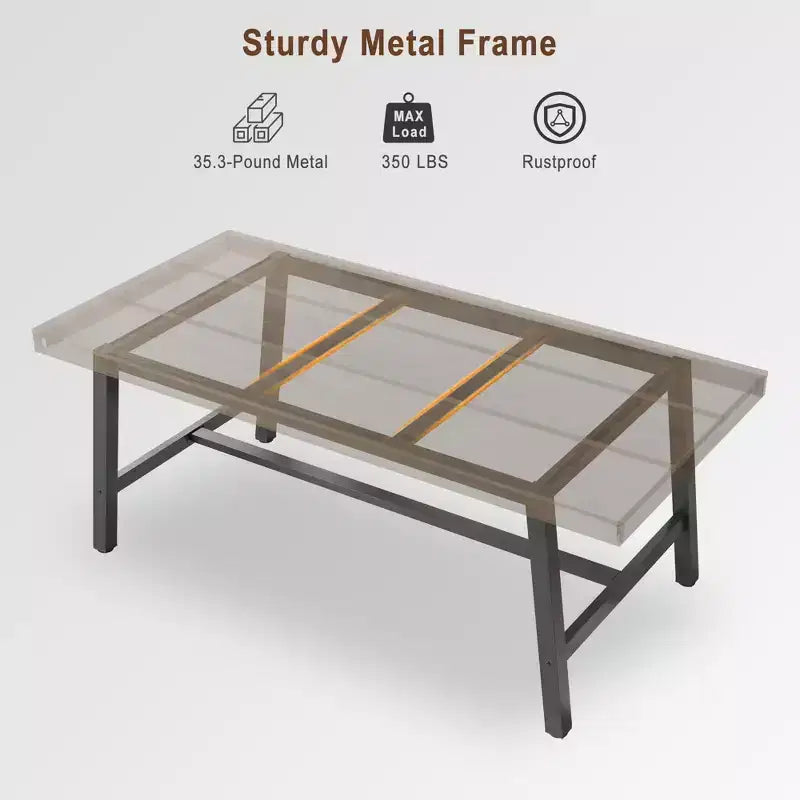 Tavolo da Pranzo Rettangolare Industriale Nero/Marrone/Grigio/Color Legno, 6 Posti, 160 cm