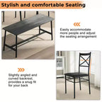 karl Home 1 Table, 1 Stool, 4 Chairs, Black Iron Pipe, Gray Soft Cushion, Dining Table and Chair Set