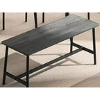 karl Home 1 Table, 1 Stool, 4 Chairs, Black Iron Pipe, Gray Soft Cushion, Dining Table and Chair Set