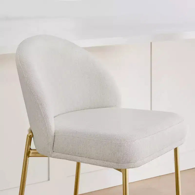 Sgabello da bancone Arc con schienale, sedile imbottito, gambe in metallo (Nero/Marrone/Crema/Verde), Posti a sedere 1