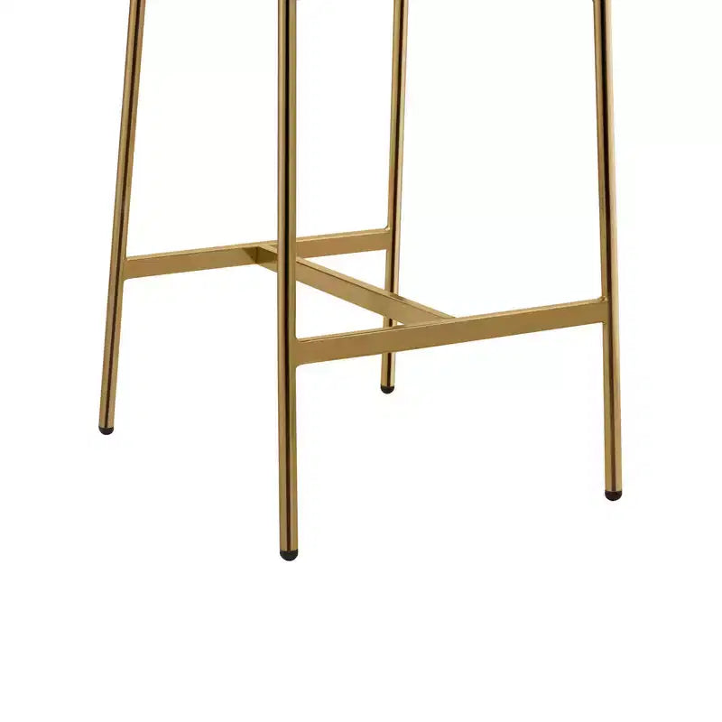 Sgabello da bancone Arc con schienale, sedile imbottito, gambe in metallo (Nero/Marrone/Crema/Verde), Posti a sedere 1