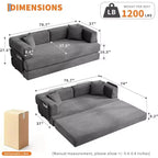 Divano letto chaise longue trasformabile blu/marrone/grigio/verde/rosa, pieghevole, per 1-2 persone