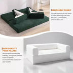 Divano letto chaise longue trasformabile blu/marrone/grigio/verde/rosa, pieghevole, per 1-2 persone