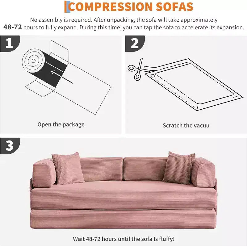 Divano Letto Chaise Lounge Convertibile Blu/Marrone/Grigio/Verde/Rosa, Pieghevole, Posti 1–2
