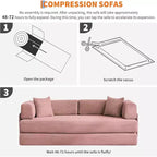 Divano letto chaise longue trasformabile blu/marrone/grigio/verde/rosa, pieghevole, per 1-2 persone