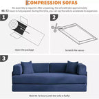 Divano letto chaise longue trasformabile blu/marrone/grigio/verde/rosa, pieghevole, per 1-2 persone