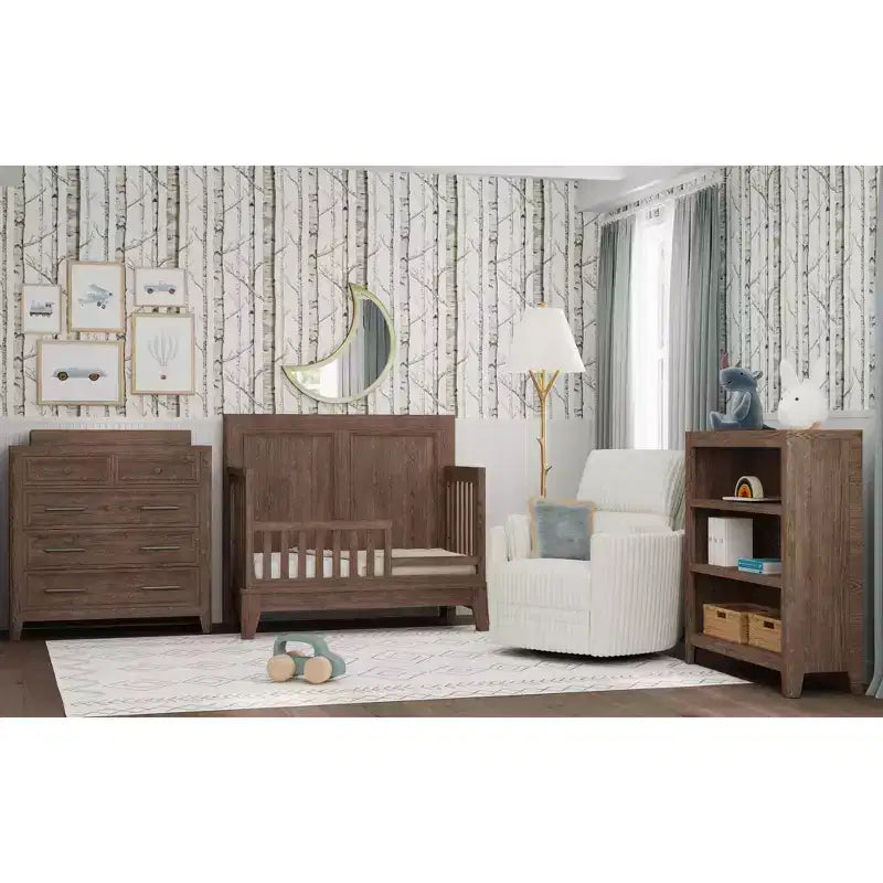 Culla Convertibile Harvest Brown, Struttura in Legno, 1 Bambino