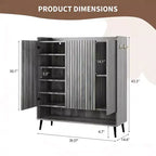 Hall / valge + naturaalne 3-ukseline kingakapp, 6 riiuliga, eraldiseisev, mahutab 28 paari