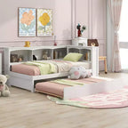 White Twin Daybed with Trundle, Storage & USB Ports – Sleeps 2