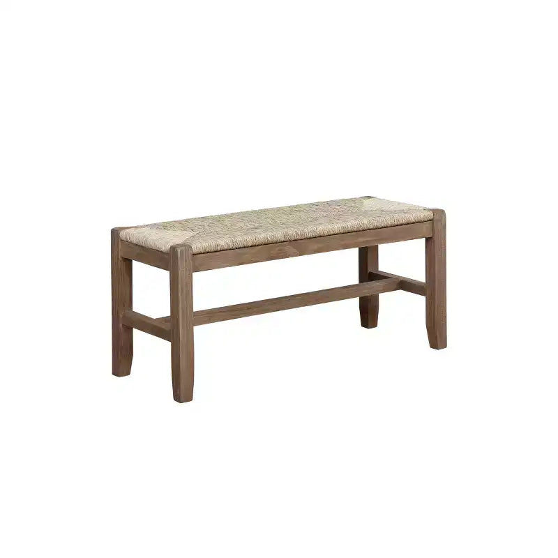 Set appendiabiti da ingresso e panca color ambra chiaro, stile industriale rustico, struttura in legno, 5 ganci
