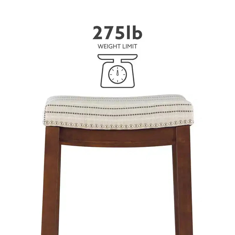 Sgabello da bar senza schienale imbottito – Grigio / Marrone scuro / Naturale / Beige camoscio / Noce beige, 1 posto