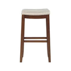 Gepolsterter Barhocker ohne Rückenlehne – Grau / Dunkelbraun / Natur / Buff-Beige / Beige-Walnuss, Sitzplatz für 1 Person