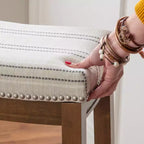 Gepolsterter Barhocker ohne Rückenlehne – Grau / Dunkelbraun / Natur / Buff-Beige / Beige-Walnuss, Sitzplatz für 1 Person