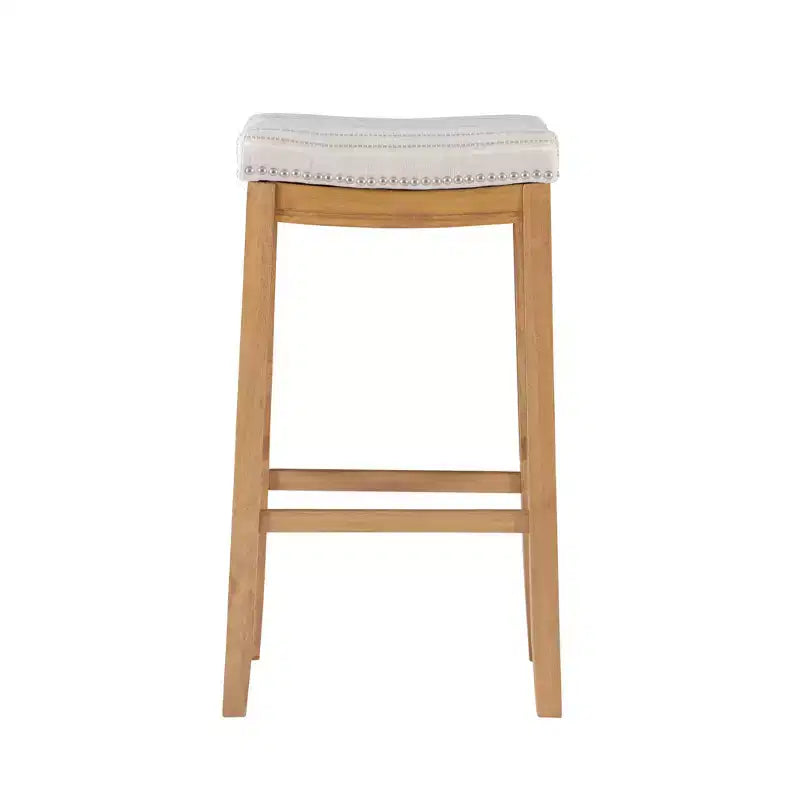 Sgabello da bar senza schienale imbottito – Grigio / Marrone scuro / Naturale / Beige camoscio / Noce beige, 1 posto