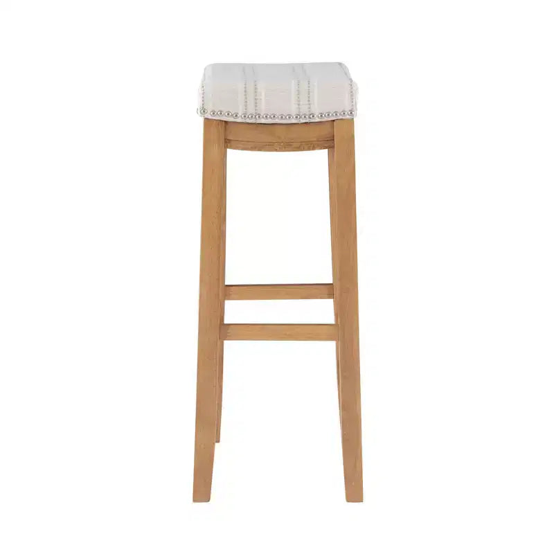 Sgabello da bar senza schienale imbottito – Grigio / Marrone scuro / Naturale / Beige camoscio / Noce beige, 1 posto