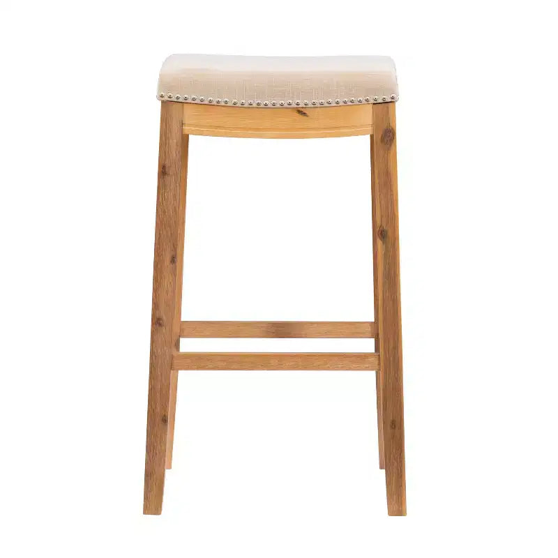 Sgabello da bar senza schienale imbottito – Grigio / Marrone scuro / Naturale / Beige camoscio / Noce beige, 1 posto