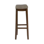 Gepolsterter Barhocker ohne Rückenlehne – Grau / Dunkelbraun / Natur / Buff-Beige / Beige-Walnuss, Sitzplatz für 1 Person