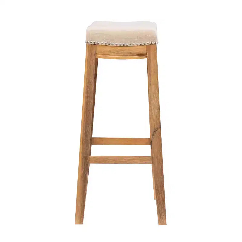 Sgabello da bar senza schienale imbottito – Grigio / Marrone scuro / Naturale / Beige camoscio / Noce beige, 1 posto