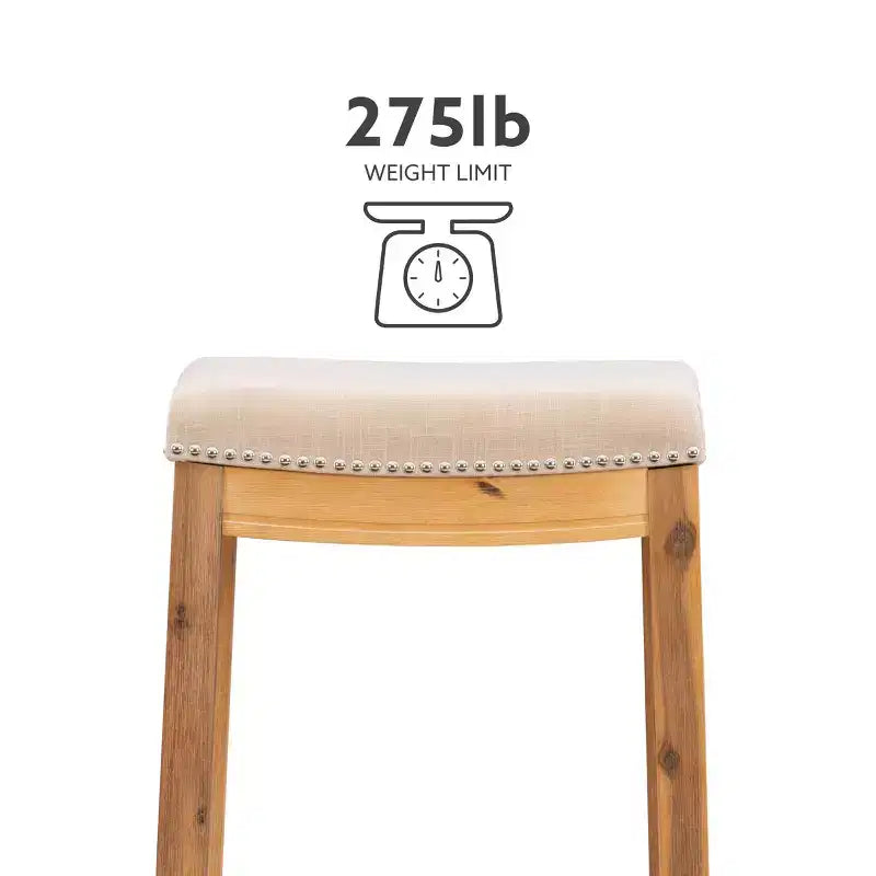 Sgabello da bar senza schienale imbottito – Grigio / Marrone scuro / Naturale / Beige camoscio / Noce beige, 1 posto