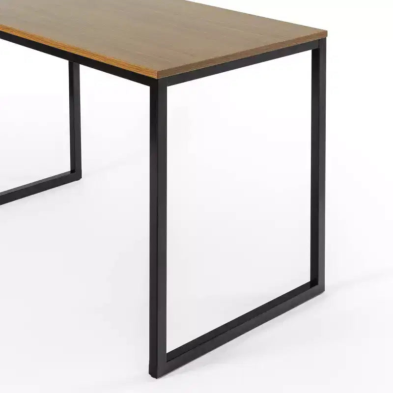 Scrivania in metallo da 55" marrone/bianco – Singola