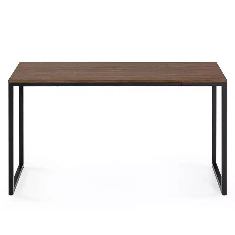 Scrivania in metallo da 55" marrone/bianco – Singola