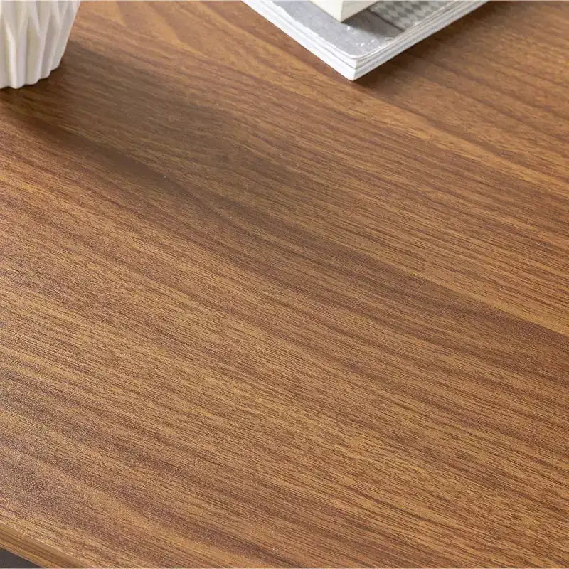 Scrivania in metallo da 55" marrone/bianco – Singola