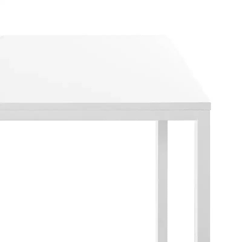 Scrivania in metallo da 55" marrone/bianco – Singola