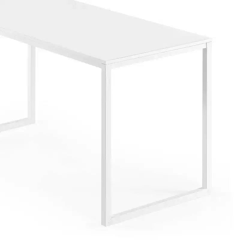Scrivania in metallo da 55" marrone/bianco – Singola