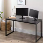 Escritorio con estructura de metal marrón/blanco de 55'' – individual